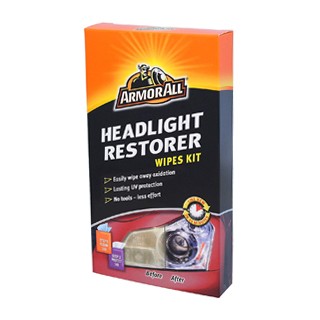 ARMOR ALL HEADLIGHT RESTORER WIPES KIT-Step1 Cleaning Oxidation Removal Wipe