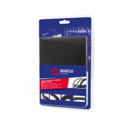 Εικόνα της SPARCO STEERING WHEEL COVER BLACK HAND-STITCHED SPC1110BK