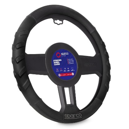 Εικόνα της SPARCO STEERING WHEEL COVER BLACK PVC GRIP SPC1117BK