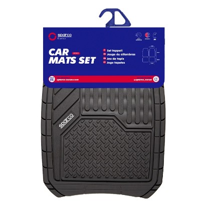 Picture of SPARCO CAR MATS PVC BLACK 4PCS - SPC1917BK