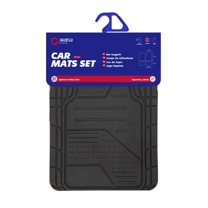 Picture of SPARCO CAR MATS PVC BLACK 4PCS SPF512BK