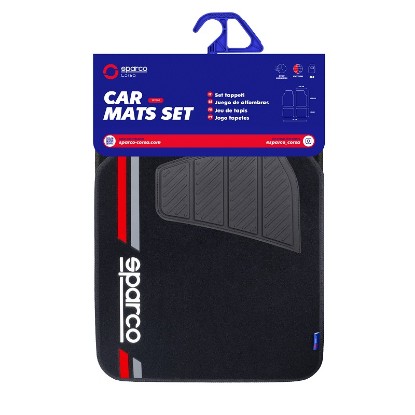 Εικόνα της SPARCO CAR MATS PVC & CARPET BLACK/RED 4PCS SPF508RD