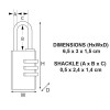 Picture of MASTER LOCK COMBINATION  30X23 BRASS 630D