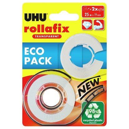 Εικόνα της UHU ROLLAFIX CLEAR ECO PACK 25MX19MM + DISP. BL