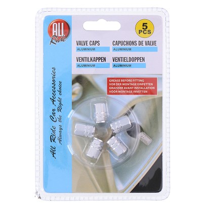 Εικόνα της ALLRIDE VALVE CAPS SILVER (5PCS)