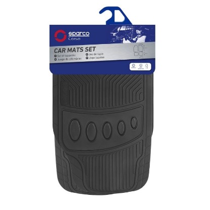 Picture of SPARCO CAR MATS PVC BLACK 4PCS -VARESE SPF505BK
