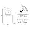 Picture of MASTER LOCK BRASS PADLOCK 20X4 KA  120EURQ