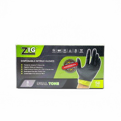 Picture of DUAL ZIG TONE NITRILE GLOVES (L) 50PCS
