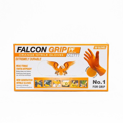 Picture of FALCON GRIP NITRILE ORANGE (XXL) GLOVES 50PCS