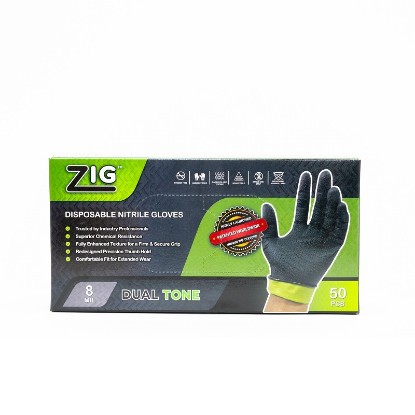 Picture of DUAL ZIG TONE NITRΙLE GLOVES (XL) 50PCS