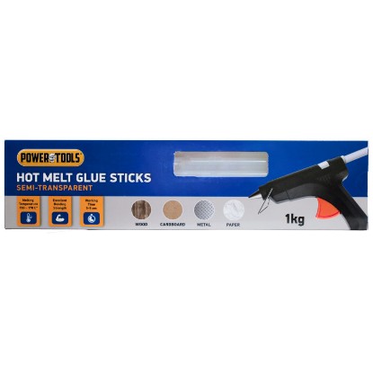 Εικόνα της POWER TOOLS HOT MELT GLUE STICKS SEMI TRANSPARENT