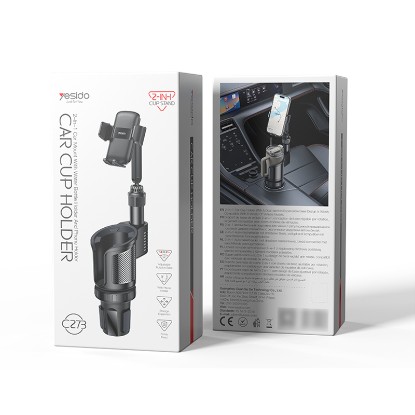 Εικόνα της YESIDO PHONE CAR CUP HOLDER 2-IN-1 C273