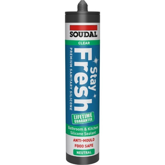 Picture of SOUDAL STAY FRESH SANITARY NEUTRAL SILICONE CLEAR 290ML