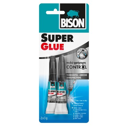 Εικόνα της BISON SUPER GLUE CONTROL CARD 2X3G