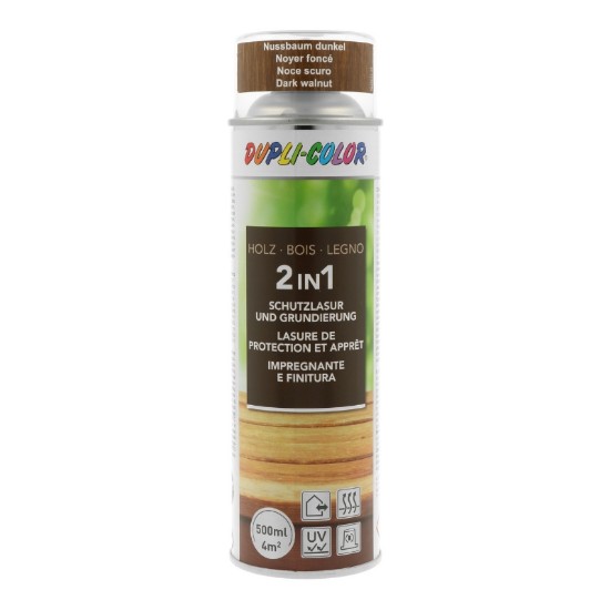 Εικόνα της DUPLI-COLOR WOOD PRESERVATION SPRAY WALNUT DARK 500ML