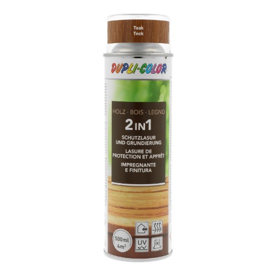 Εικόνα της DUPLI-COLOR WOOD PRESERVATION SPRAY TEAK 500ML