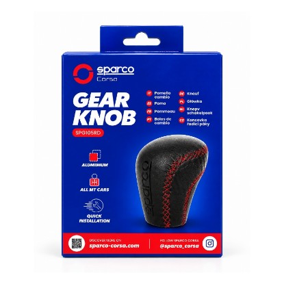 Εικόνα της SPARCO GEAR KNOB BLACK/RED SPG105RD