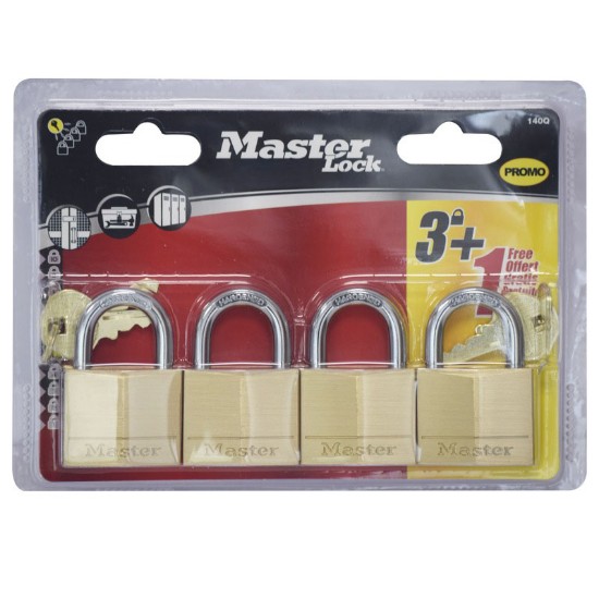 Εικόνα της MASTER LOCK BRASS PADLOCK 40X4 KA 140QUAD