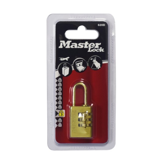 Εικόνα της MASTER LOCK COMBINATION  20X21 BRASS 620D
